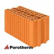 Керамический блок теплая керамика 20 красный рифленый рабочий размер 200мм 400*200*219мм М100кг/см2 щелевой Wienerberger (Porotherm)