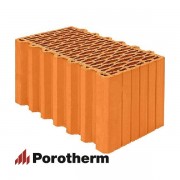 Керамический блок теплая керамика 44 красный рифленый рабочий размер 440мм 440*250*219мм М100кг/см2 щелевой Wienerberger (Porotherm)