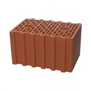 Керамический блок теплая керамика Ceramic Thermo 10,7 NF красный рифленый рабочий размер 380мм 380*250*219мм М100кг/см2 щелевой BRAER