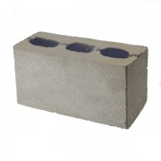 Блок КПР-ПР-ПС-39-100-F75-1450 серый бетонный перегородочный 3-пустотный 390*80*188мм М100кг/см2 D1450кг/м3 Honik