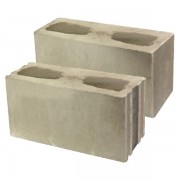 Облицовочный фасадный блок КСР-ПР-ПС-39-100-F75-1450 серый бетонный перегородочный 2-пустотный 390*140*188мм М100кг/см2 D1200кг/м3 Honik