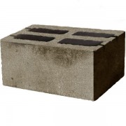 Блок КСР-ПР-ПС-39-100-F75-1200 серый бетонный стеновой 4-пустотный 390*190*188мм М100кг/см2 D1200кг/м3 Honik