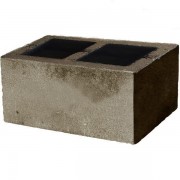 Блок КСР-ПР-ПС-39-100-F75-1200 серый бетонный стеновой 2-пустотный 390*190*188мм М100кг/см2 D1200кг/м3 Honik
